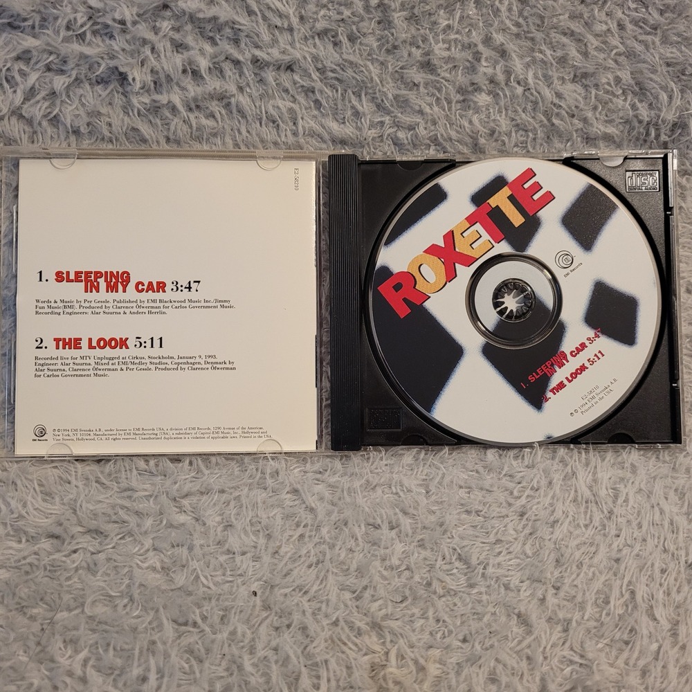 Sleeping In My Car Roxette (CD Single, 1994) - Picture 2 of 3